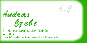 andras czebe business card