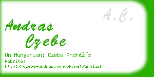 andras czebe business card